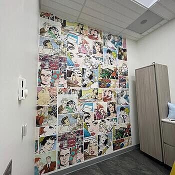 Retro Pop Art Comic Faces Wallpaper Mural Easy to deal with, quick