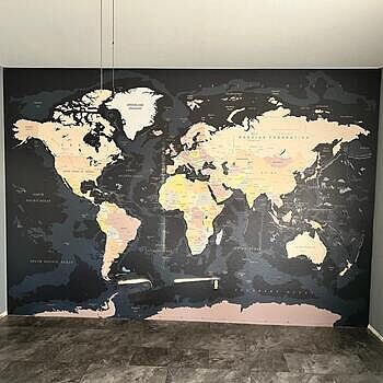 Navy Blue Political World Map Wallpaper Mural Absolutely in love with the