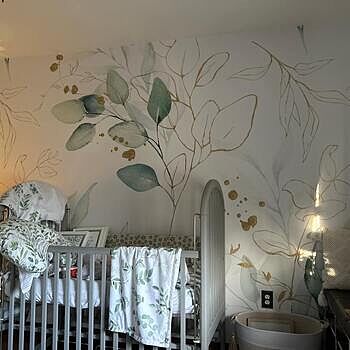 Eucalyptus Leaf Pattern Wallpaper Mural Exactly as I expected and