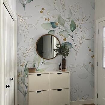 Eucalyptus Leaf Pattern Wallpaper Mural Some parts didn’t line up