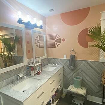 Geometric Arch Wall Decal Sticker Fairly easy to install and