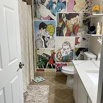 Retro Pop Art Comic Faces Wallpaper Mural Not only is the peel