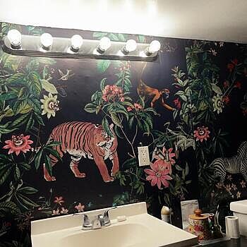 Dark Botanical Plants with Animals Wallpaper Mural I love the quality of