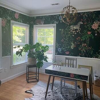 Dark Botanical Plants with Animals Wallpaper Mural This wallpaper is stunning! It
