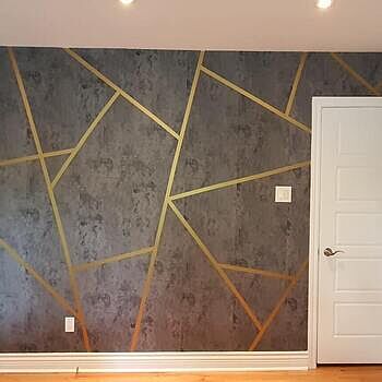Matte Metallic Gold Strip Wall Decal Very good quality and it