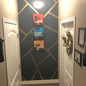 Matte Metallic Gold Strip Wall Decal Very good quality and great