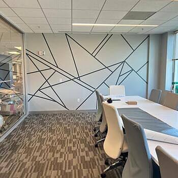 Matte Metallic Gold Strip Wall Decal Great and easy to install,