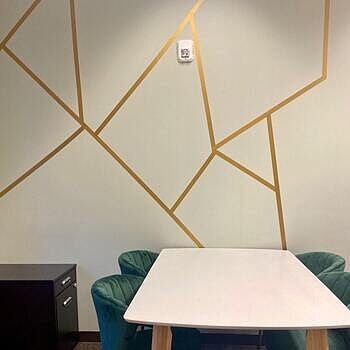 Matte Metallic Gold Strip Wall Decal Love this new look in