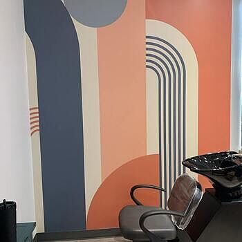 Geometric Arch with Shapes Wallpaper Mural It looks absolutely beautiful on