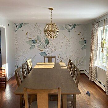 Eucalyptus Leaf Pattern Wallpaper Mural So happy with my purchase!