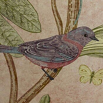 Colorful Chinoiserie Floral Wallpaper Mural Quality sample. Colors are exactly