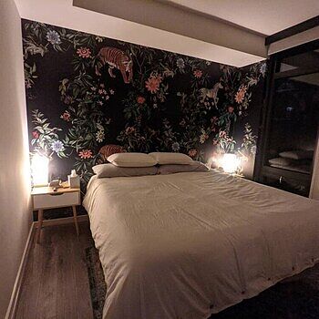 Dark Botanical Plants with Animals Wallpaper Mural So beautiful and makes our