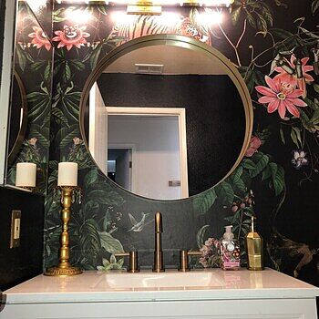 Dark Botanical Plants with Animals Wallpaper Mural The wallpaper is gorgeous! Me