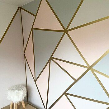 Matte Metallic Gold Strip Wall Decal Exactly what I was looking