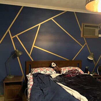 Matte Metallic Gold Strip Wall Decal I’m so pleased at how