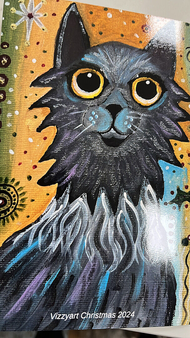 Get cards made each year with my art.