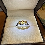 3 stone citrine ring