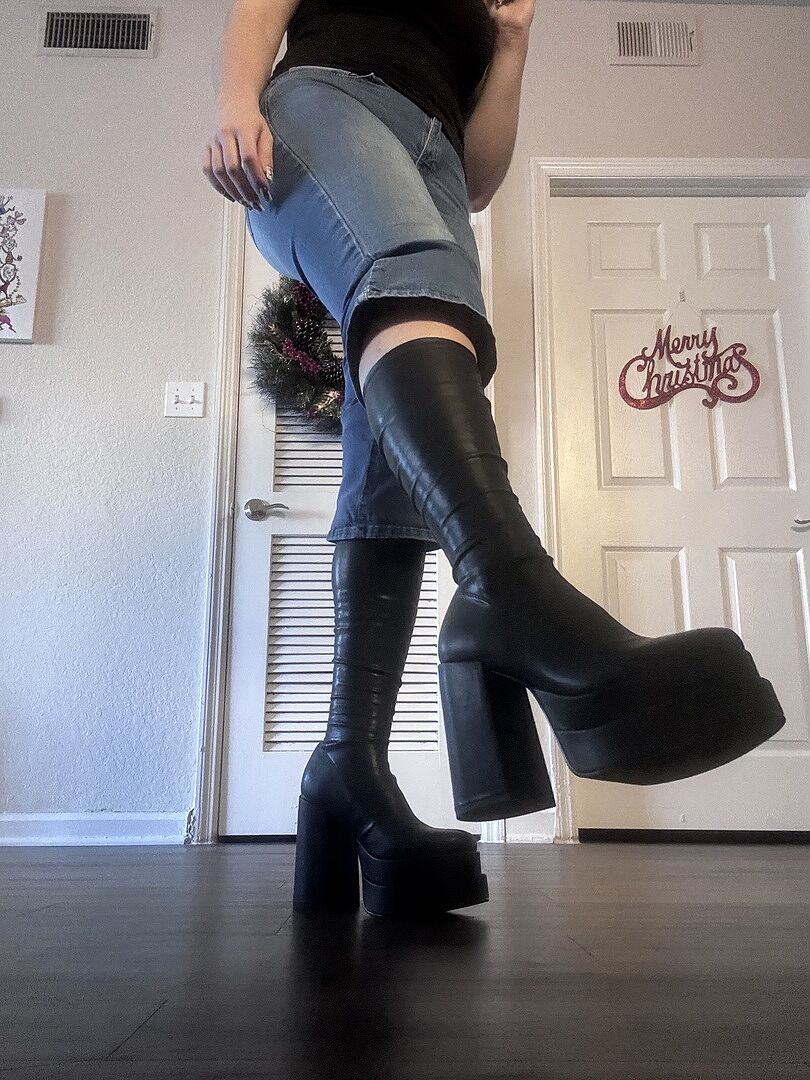 CYPRESS Black Platform Boots | Women's Vegan Leather Boots