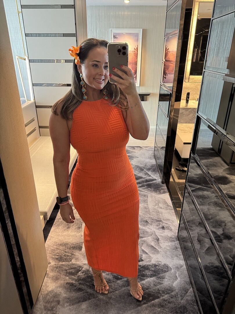 chinese dress ladies Sienna Strapless Maxi Dress Orange