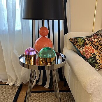 Medium Globo Box in Acrylic and Brass | Jonathan Adler