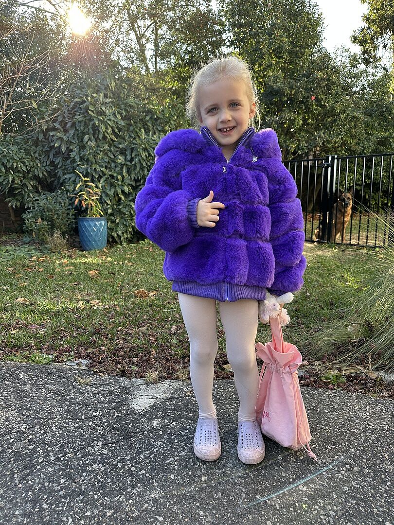 Purple Magic Faux Fur Coat