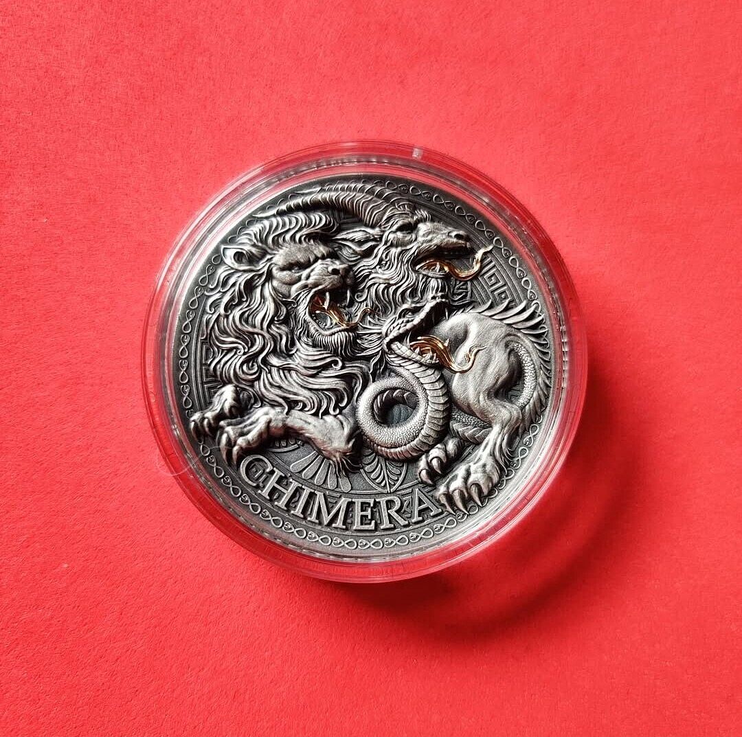 CHIMERA Great Greek Mythology 1 Oz Silver Coin 1000 Francs