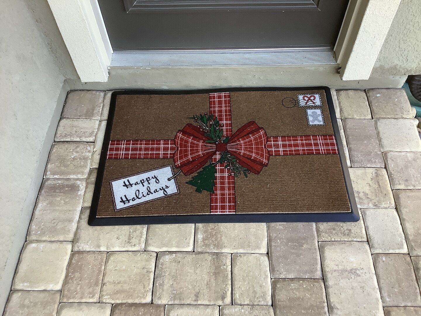 Postal Present Holiday Doormat | Ruggable