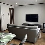 【お値下げ】パモウナ フロートテレビボード 幅180cm セラミカネロ フロートテレビボード 幅180cm 奥行36cm ガラスフラップ扉