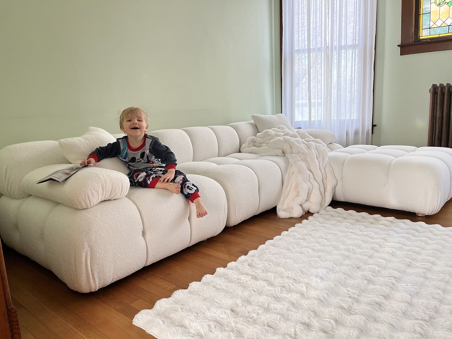 Calliope Vegan Shearling Modular Sectional | TOV Furniture