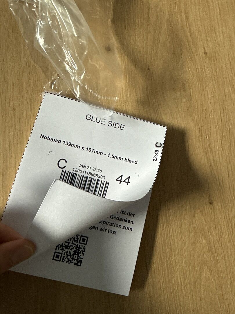 Einzeln in Plastik verpackt
