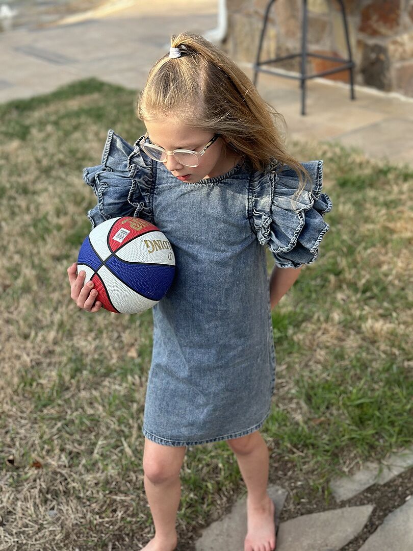 white christmas dresses My Perfect Western Sleeveless Denim Dress – Mia Belle Girls