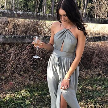 stop motion maxi dress olive