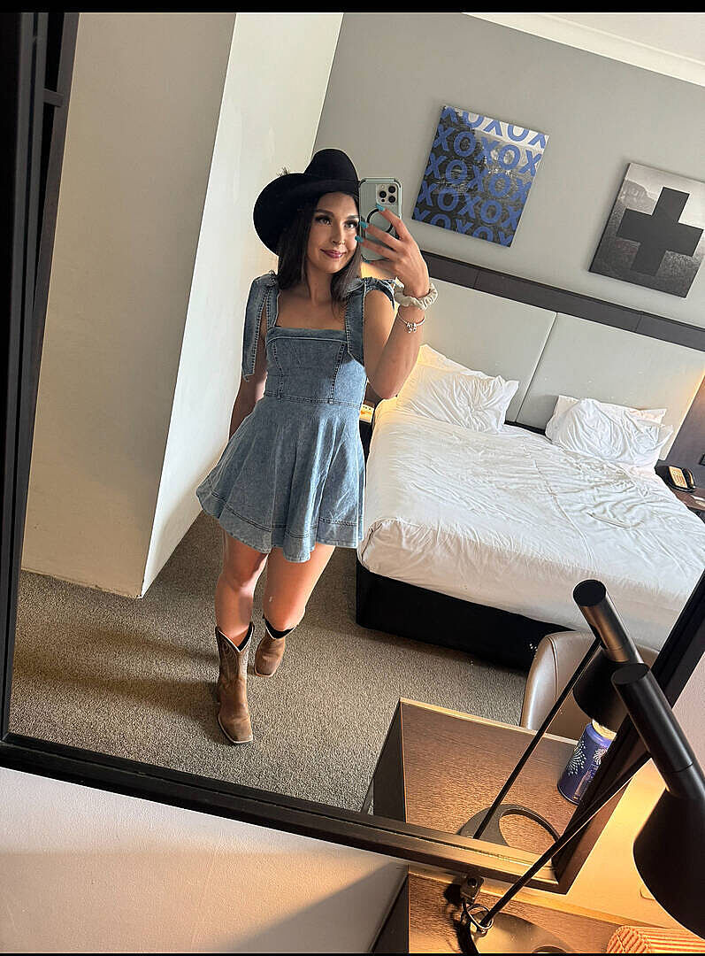 andmary ♥︎ Demi layered minidress Alice + Olivia Maryann Floral Cutout Denim Minidress | Saks