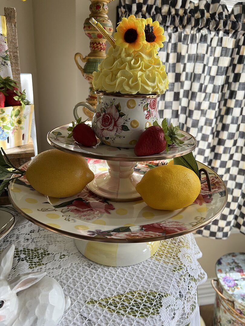 MacKenzie-Childs | Floral Pedestal Platter