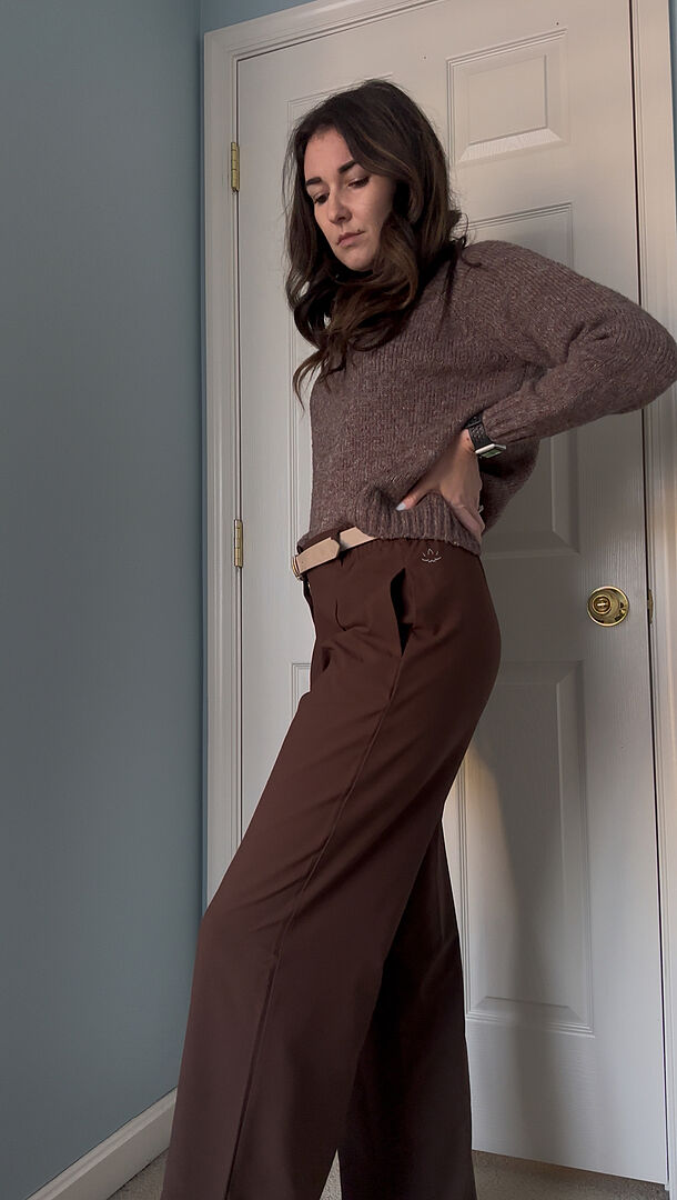 Beyond Yoga Status Wide Leg Trouser 31" byxor Soft Umber vida