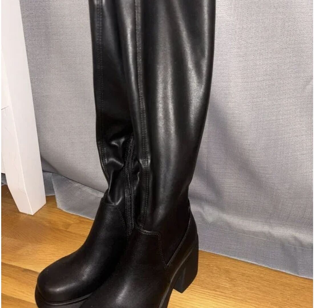 ★Steve Madden★ベスト商品★BERKLEIGH BLACK★ブーツ BERKLEIGH Black Women's Knee High Boot – Steve Madden