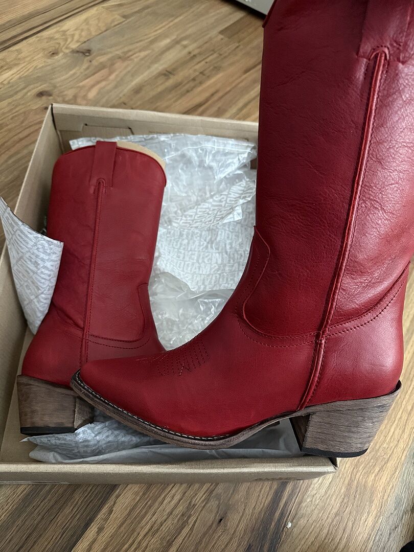 ALBANY Brown Distressed Pointed-Toe Women's Western Boot