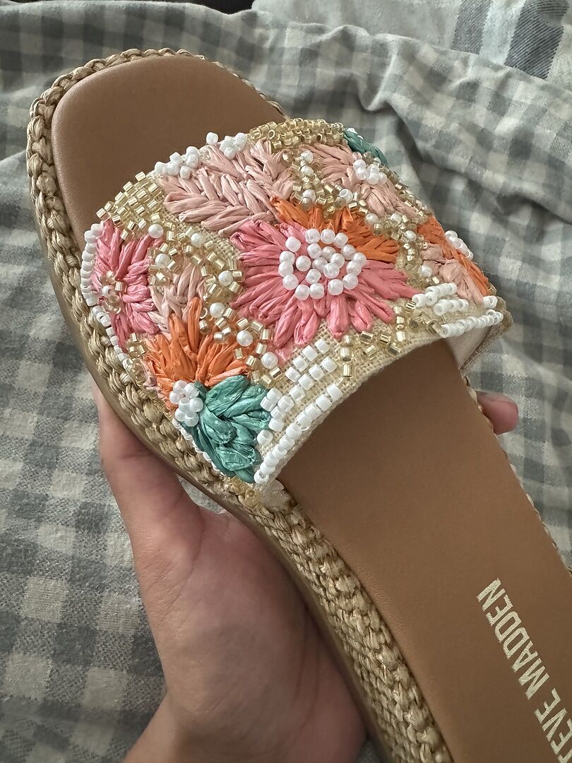 BOARDWALK Floral Multi Women's Raffia Slides – Steve Madden