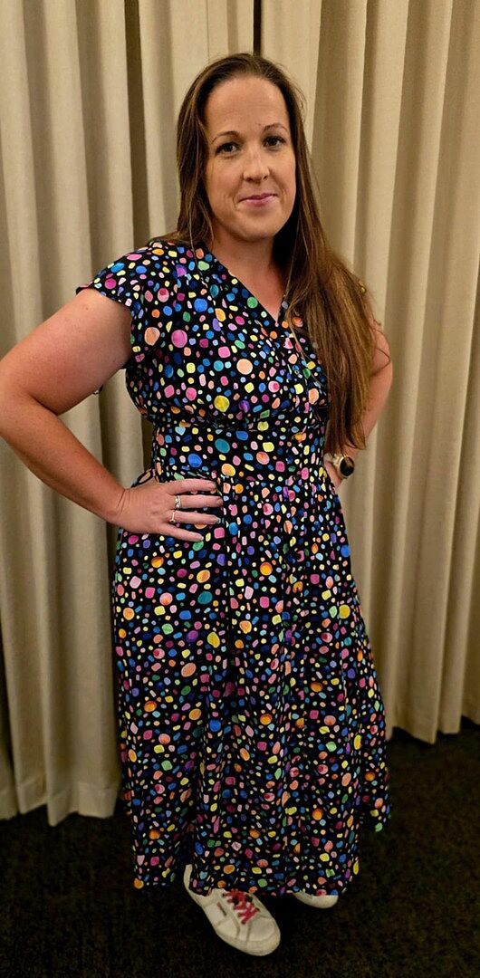 Aurora Midi Dress in Black Pebble by Kasey Rainbow photo review