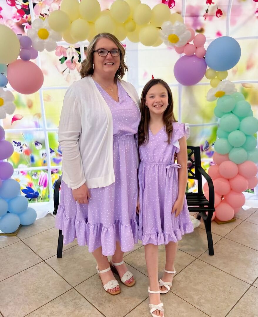Mom & Me - Lavender Polka Dot Ruffle Dress | Sparkle In Pink
