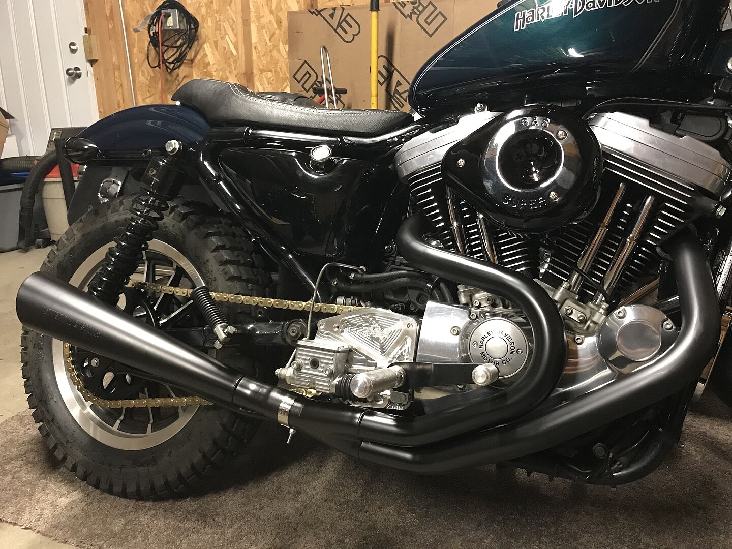 Belt to Chain Conversion Kit Harley 1200 Sportster 19942003 Black