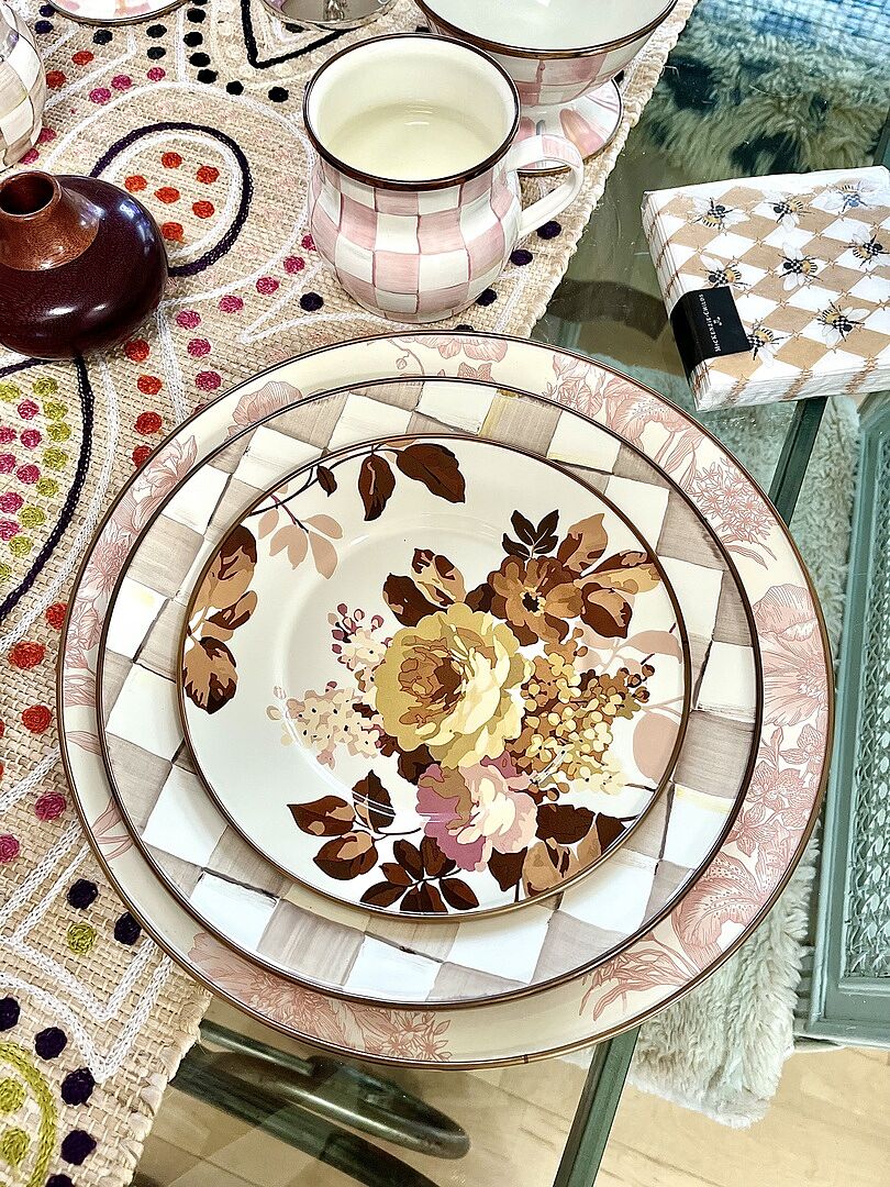 MacKenzie-Childs | Mocha Check Dinner Plate