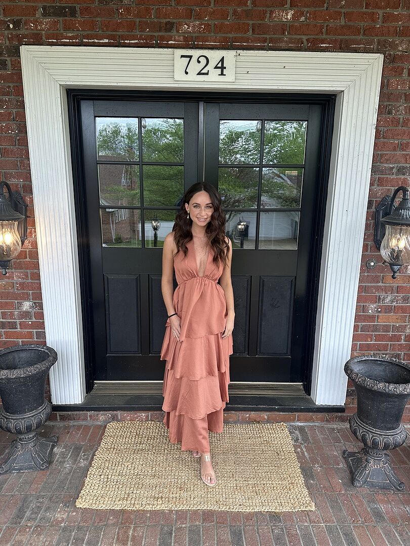knee length dresses for ladies Faithfull The Brand Citara Long Sleeve Maxi Dress in Cocoa – Coco & Lola