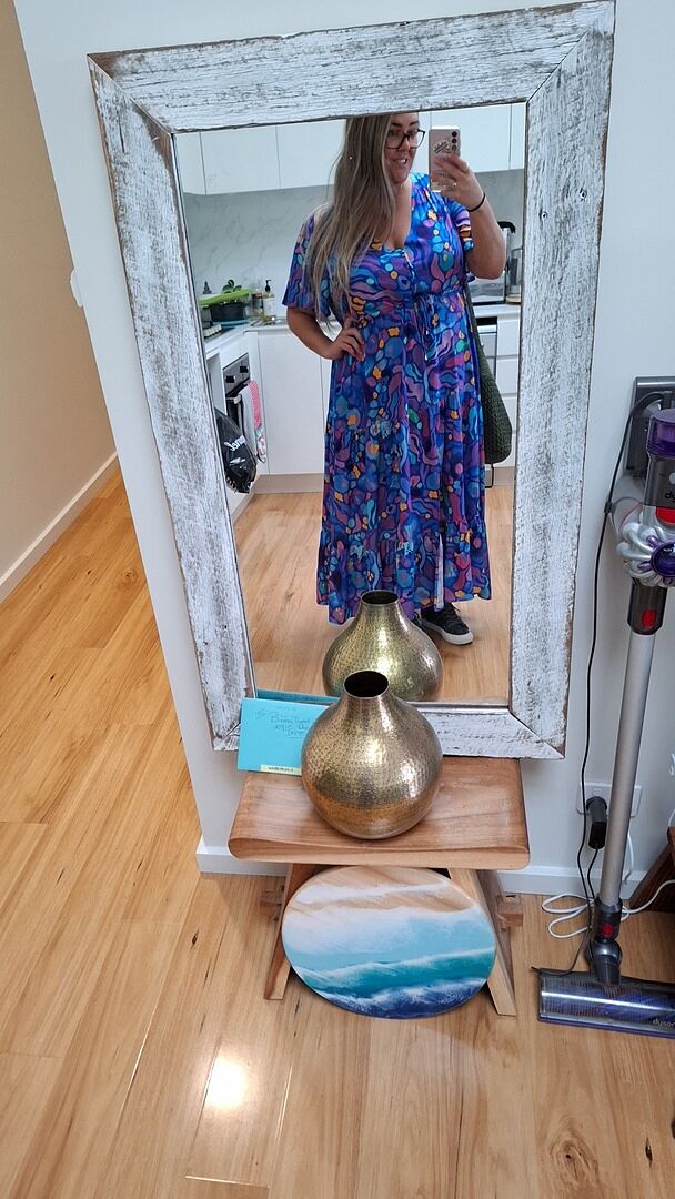 Anastasia Sequin Maxi Dress in Black & Bronze photo review