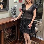 【TADASHI SHOJI】ミンクスフラワー装飾ミニドレス Minx Flower Embellished Mini Dress | Tadashi Shoji