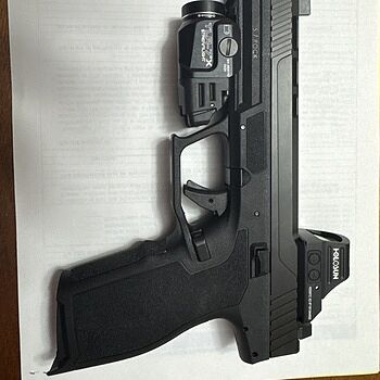 PSA 5.7 Rock RK1 Complete Optics Ready Slide With Stainless Threaded Barrel, Black