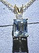 Emerald cut aquamarine