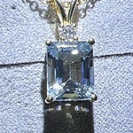 Emerald cut aquamarine