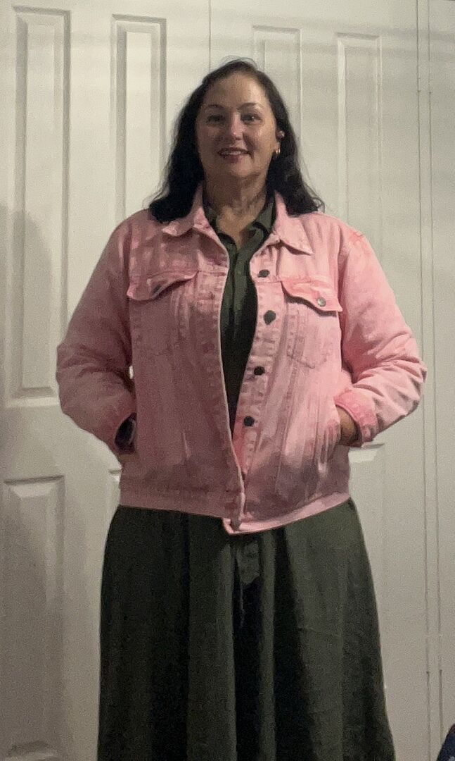 Hayden Boyfriend Denim Jacket in Black Wash photo review