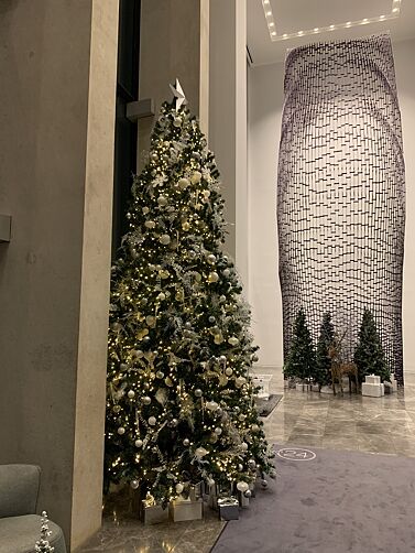 Winter wonderland Christmas tree at South Bank Tower